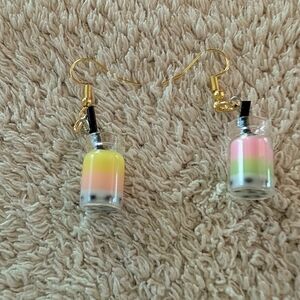 Summer Slushy Earrings with Gold Accents